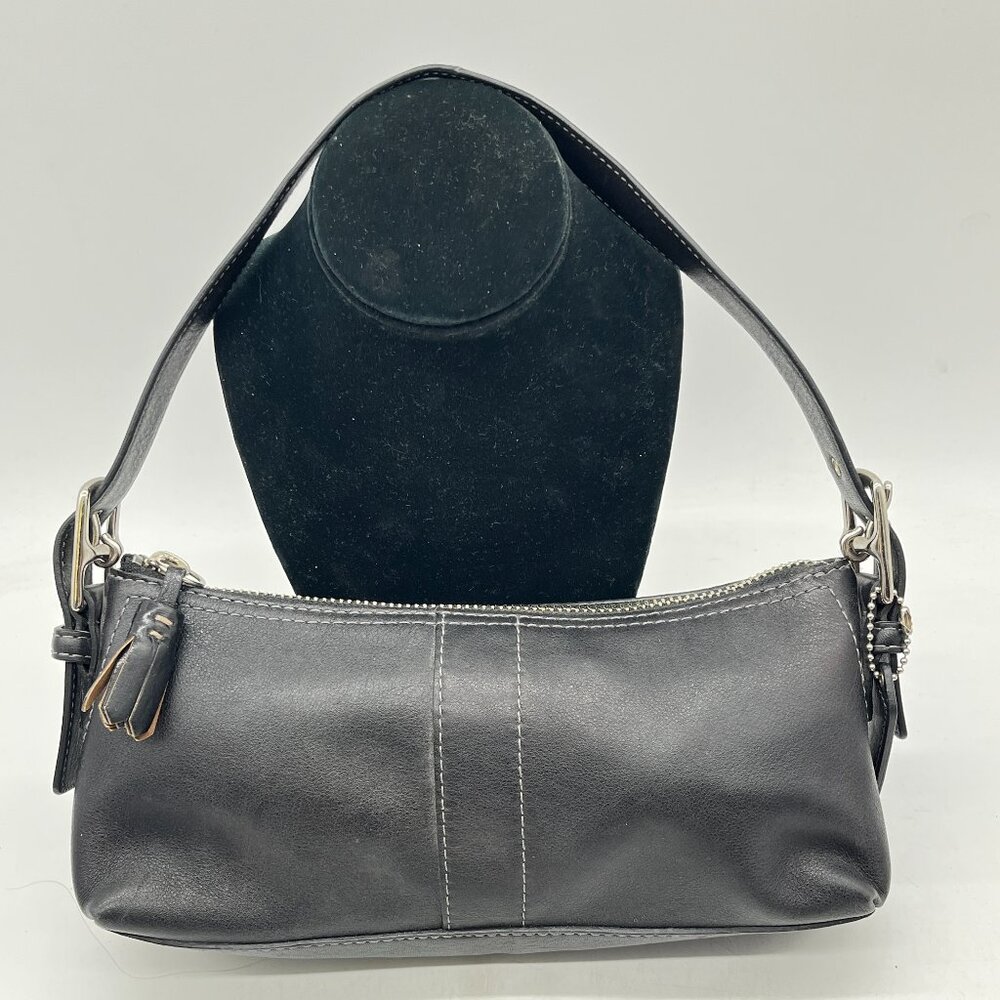 Coach Mini Demi Baguette Black Shoulder Purse Circa 2004